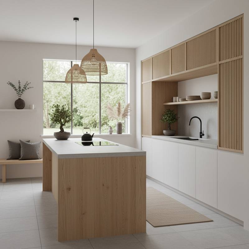 Gallery Detail: Japandi Kitchens Blending Scandinavian Functionality With Japanese Serenity