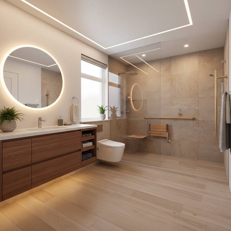 Stylish Accessible Bathrooms for Aging in Place | backdroppers.com ...